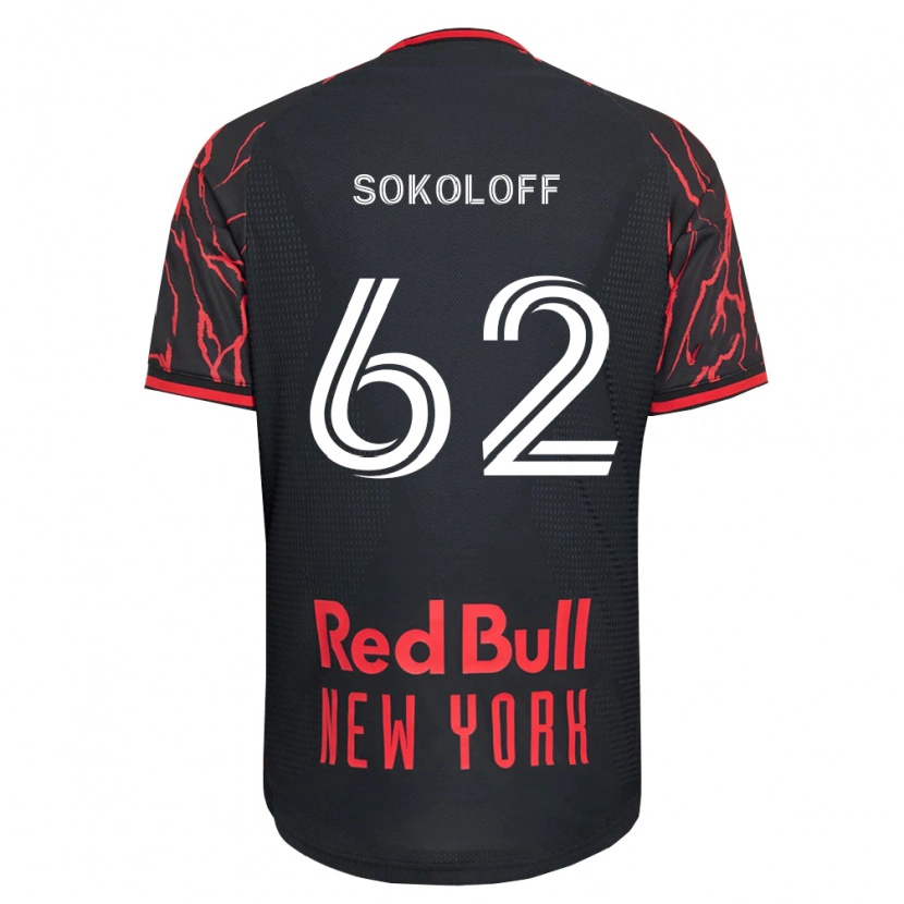 DanxenキッズPaul Sokoloff#62赤黒白ホームシャツ2026/27ジャージーユニフォーム
