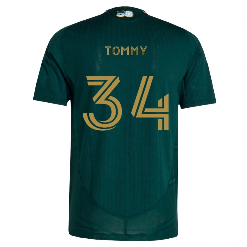 DanxenキッズCalem Tommy#34濃緑茶ホームシャツ2026/27ジャージーユニフォーム