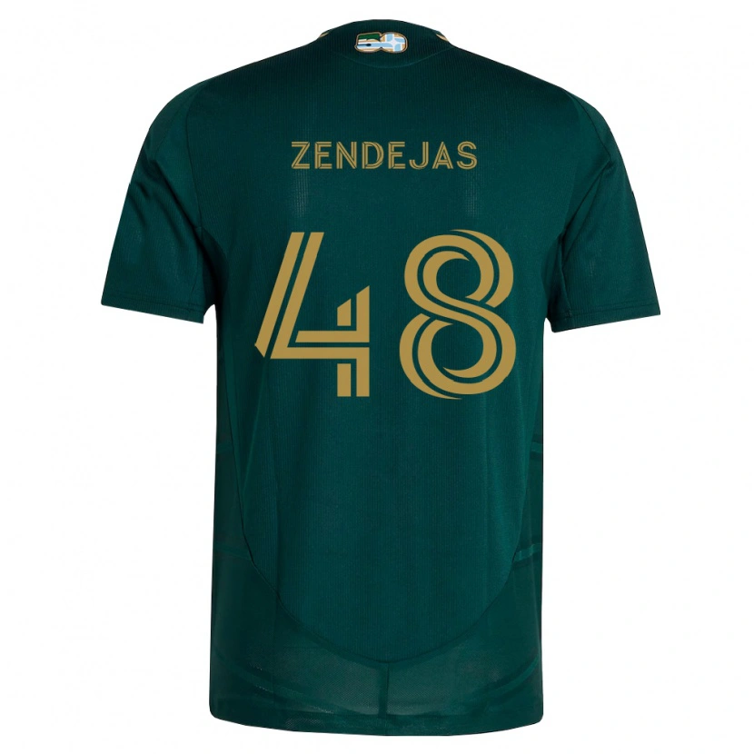 DanxenキッズNoah Zendejas#48濃緑茶ホームシャツ2026/27ジャージーユニフォーム