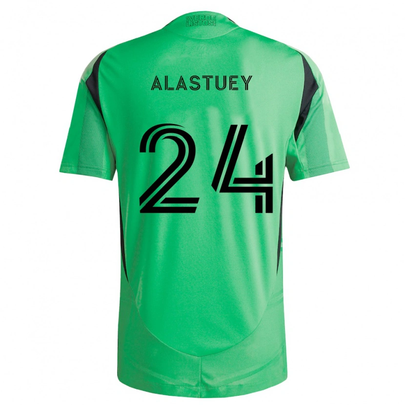 DanxenキッズJorge Alastuey#24エメラルド黒ホームシャツ2026/27ジャージーユニフォーム