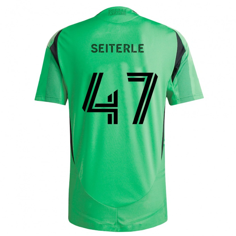 DanxenキッズSebastian Seiterle#47エメラルド黒ホームシャツ2026/27ジャージーユニフォーム