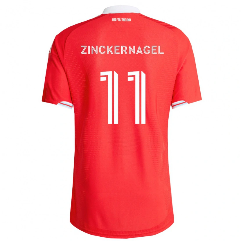 Danxenキッズフィリップ・ツィンカーナーゲル#11赤濃青白ホームシャツ2026/27ジャージーユニフォーム