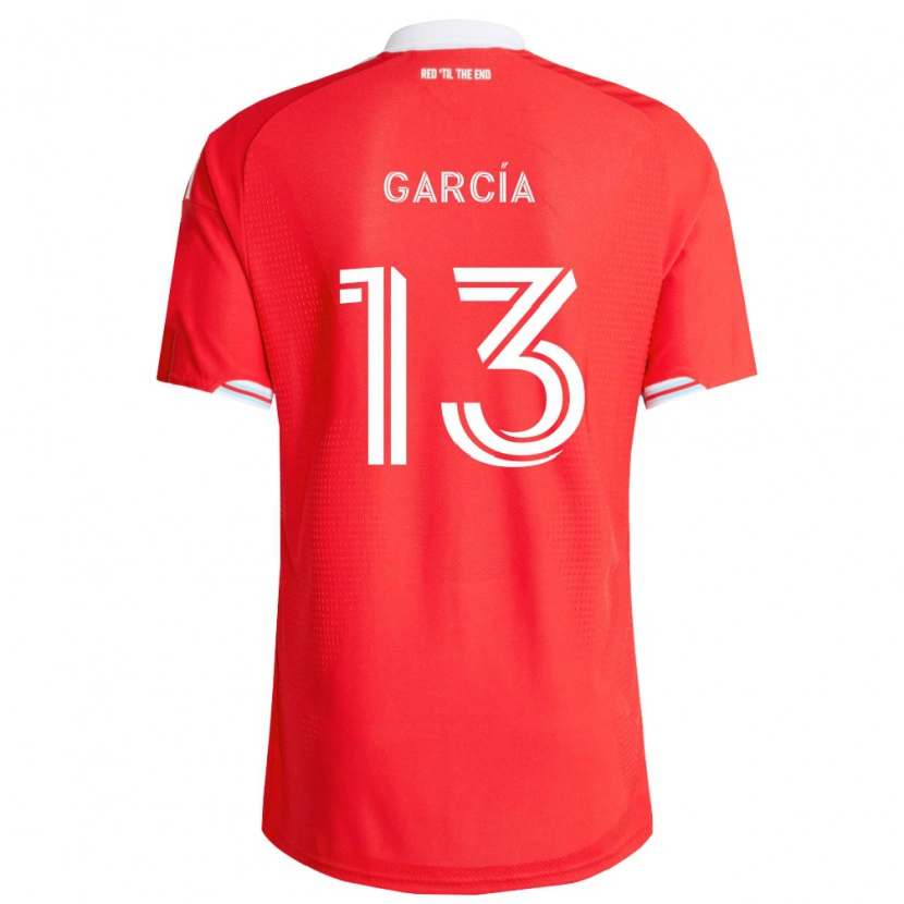 DanxenキッズDeijan García#13赤濃青白ホームシャツ2026/27ジャージーユニフォーム