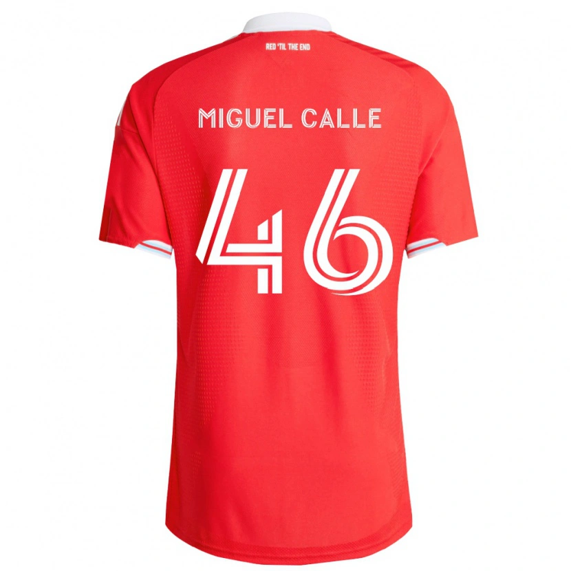 DanxenキッズJuan Miguel Calle#46赤濃青白ホームシャツ2026/27ジャージーユニフォーム