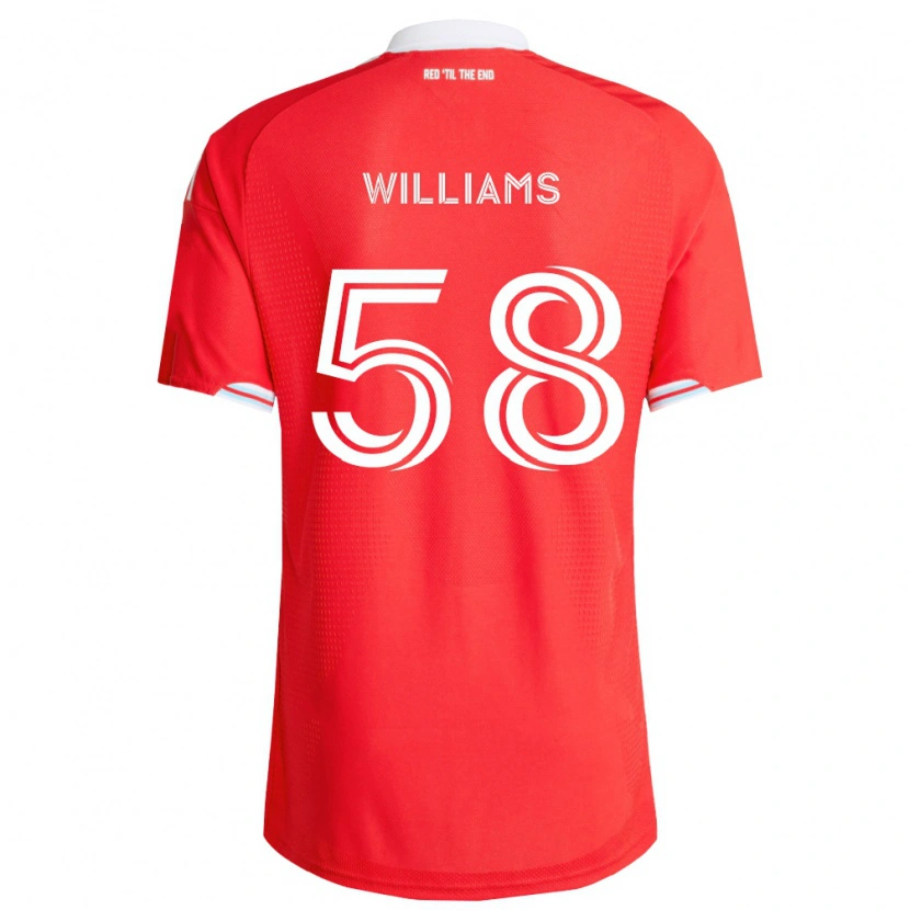 DanxenキッズBrody Williams#58赤濃青白ホームシャツ2026/27ジャージーユニフォーム