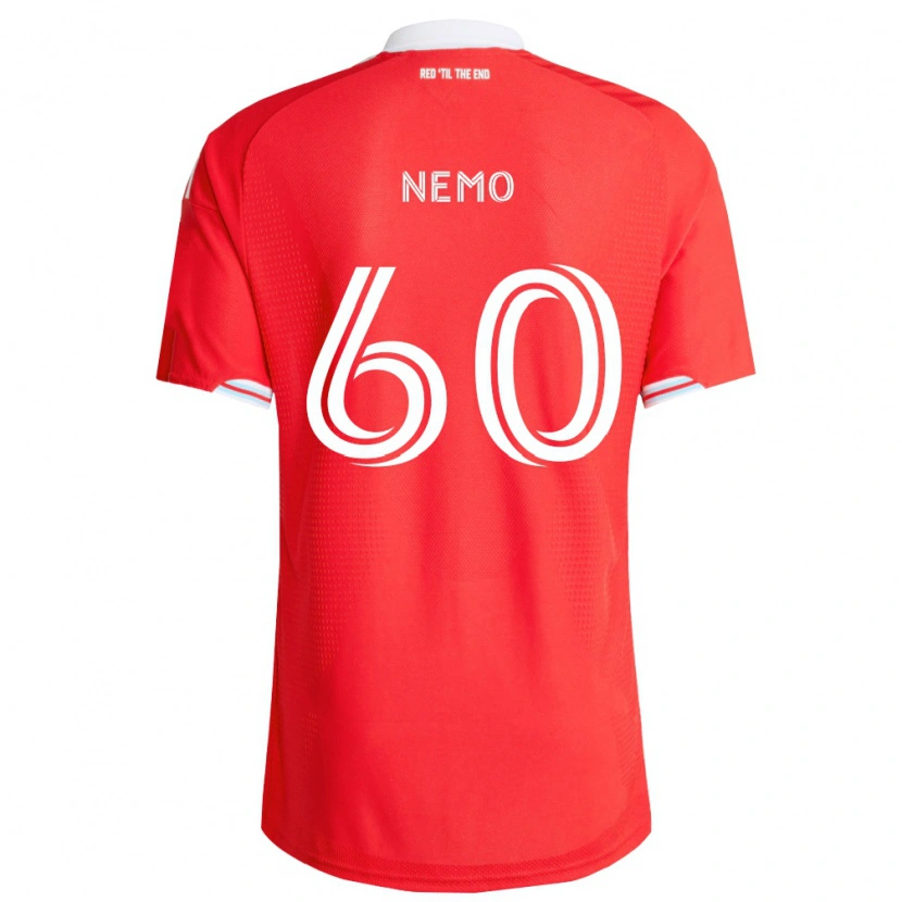 DanxenキッズJason Nemo#60赤濃青白ホームシャツ2026/27ジャージーユニフォーム