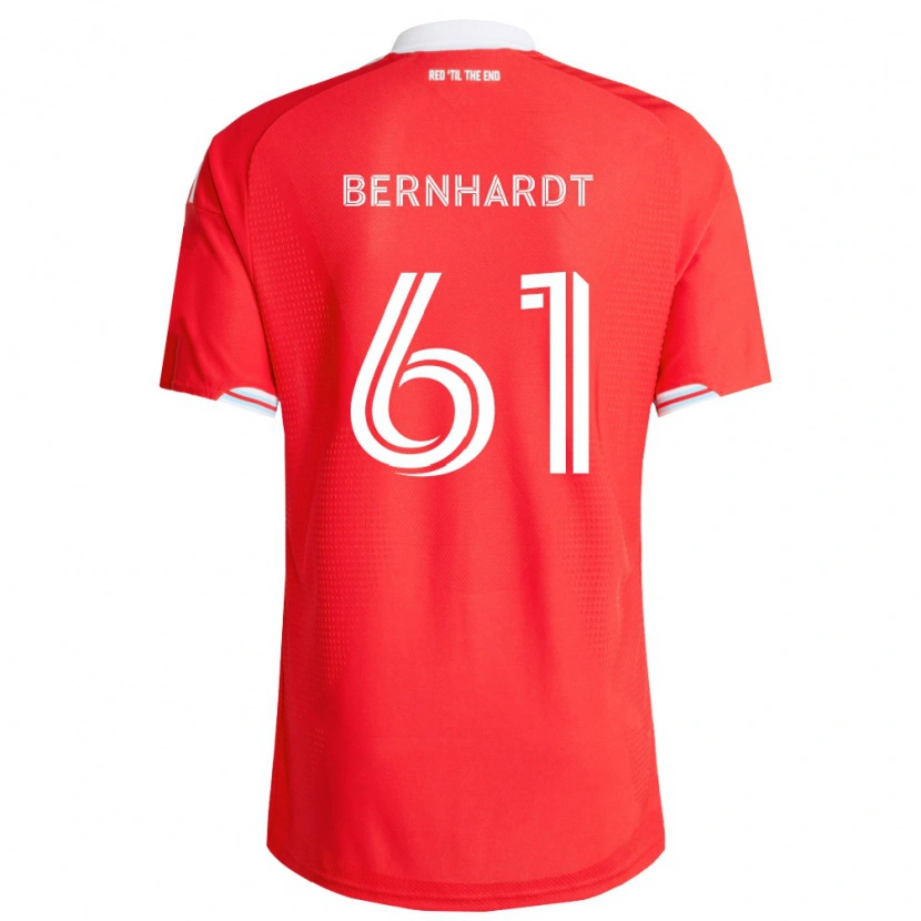 DanxenキッズHarrison Bernhardt#61赤濃青白ホームシャツ2026/27ジャージーユニフォーム