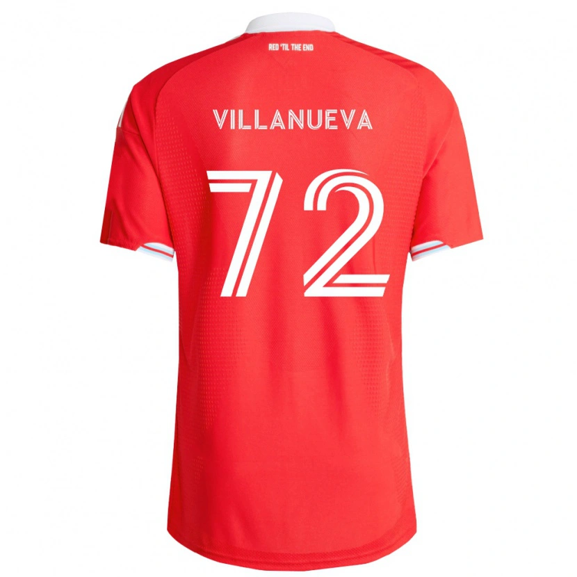 DanxenキッズDamyan Villanueva#72赤濃青白ホームシャツ2026/27ジャージーユニフォーム
