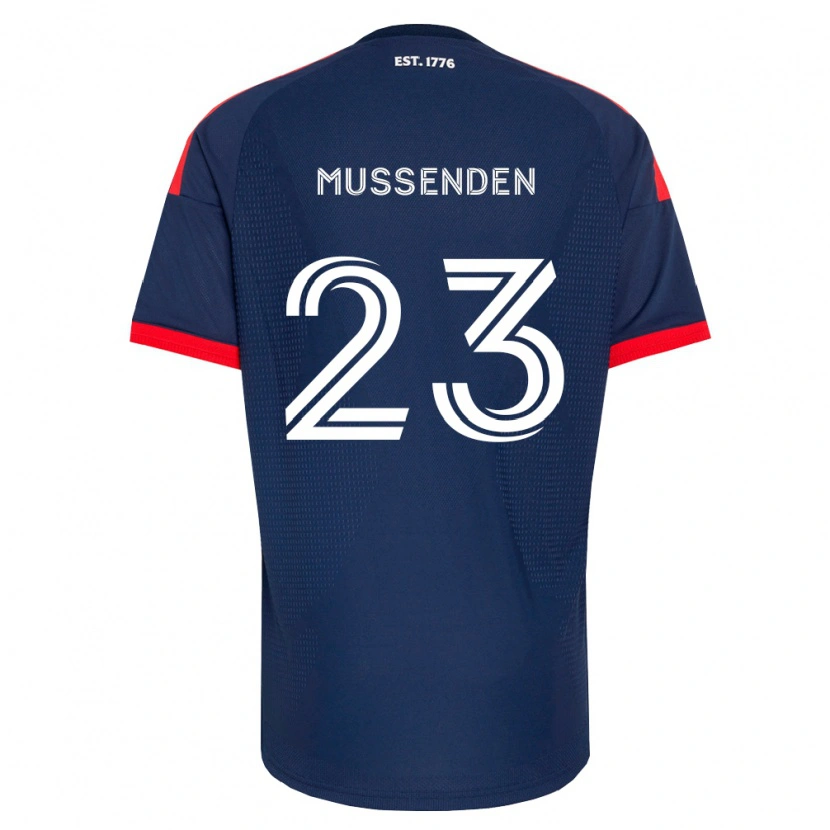 DanxenキッズJavaun Mussenden#23ロイヤルブルー赤白ホームシャツ2026/27ジャージーユニフォーム