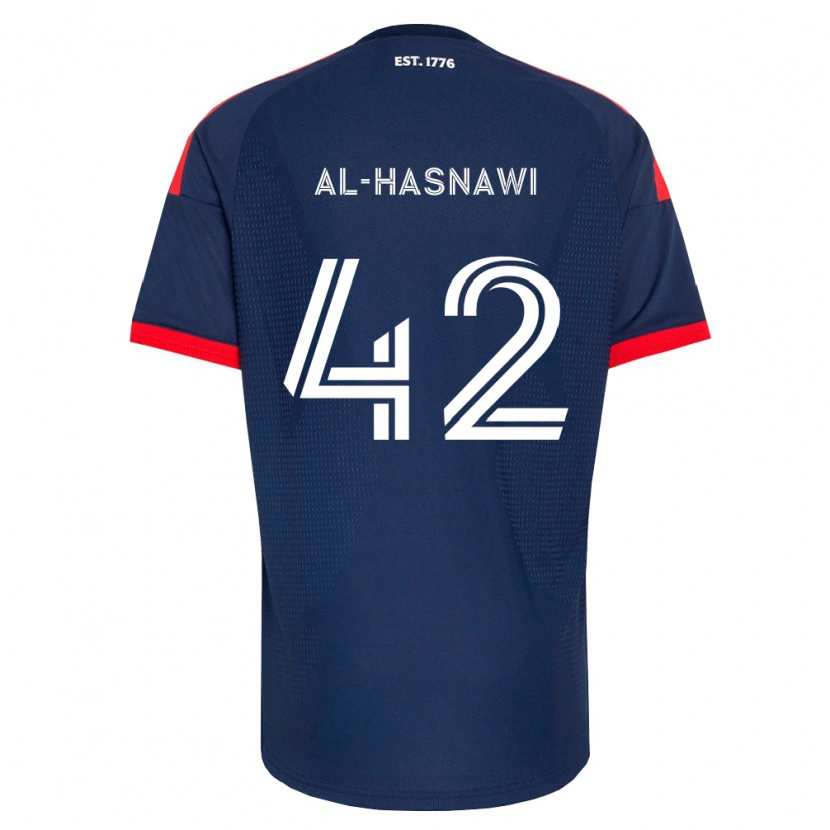 Danxenキッズモシュタバ・アルハスナウィ#42ロイヤルブルー赤白ホームシャツ2026/27ジャージーユニフォーム