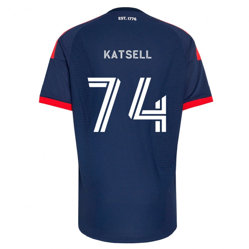 DanxenキッズLevi Katsell#74ロイヤルブルー赤白ホームシャツ2026/27ジャージーユニフォーム