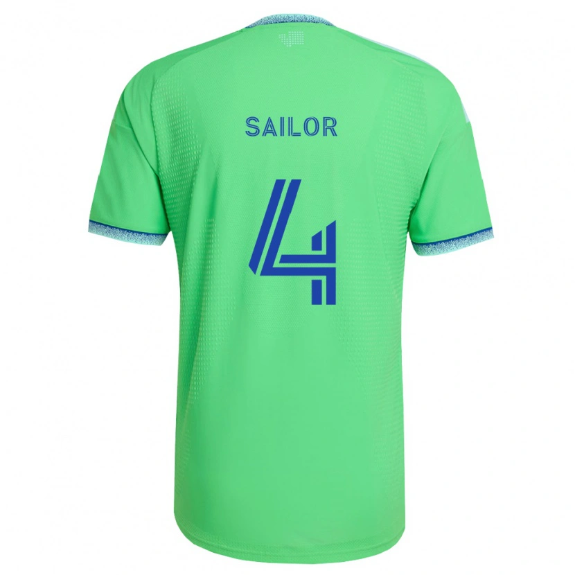 Danxenキッズライアン・セイラー#4緑薄青ホームシャツ2026/27ジャージーユニフォーム