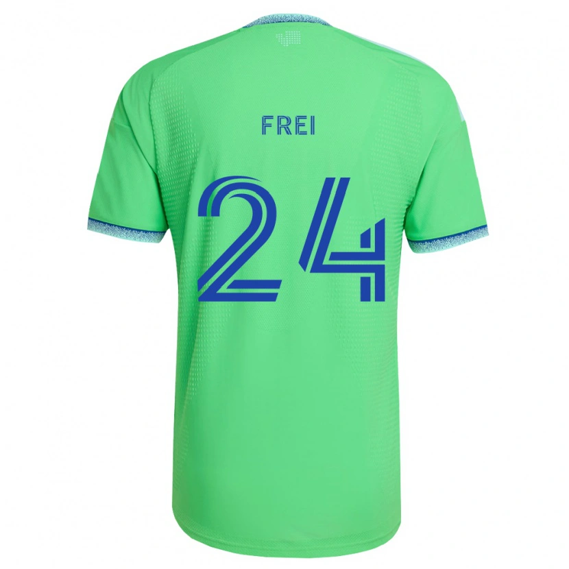 Danxenキッズステファン・フライ#24緑薄青ホームシャツ2026/27ジャージーユニフォーム