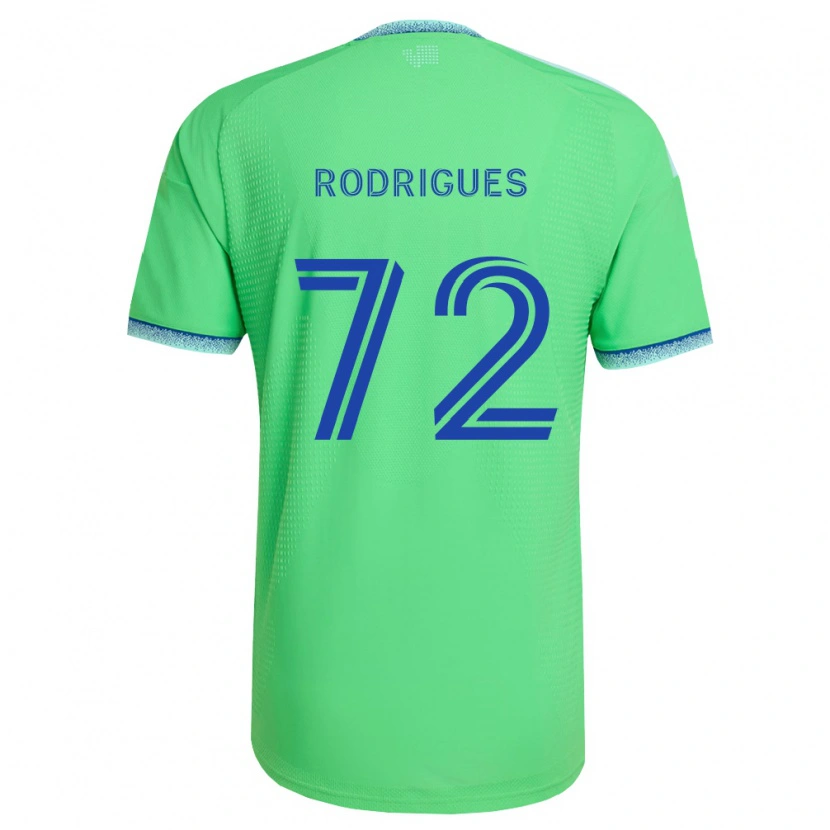 DanxenキッズBraudílio Rodrigues#72緑薄青ホームシャツ2026/27ジャージーユニフォーム
