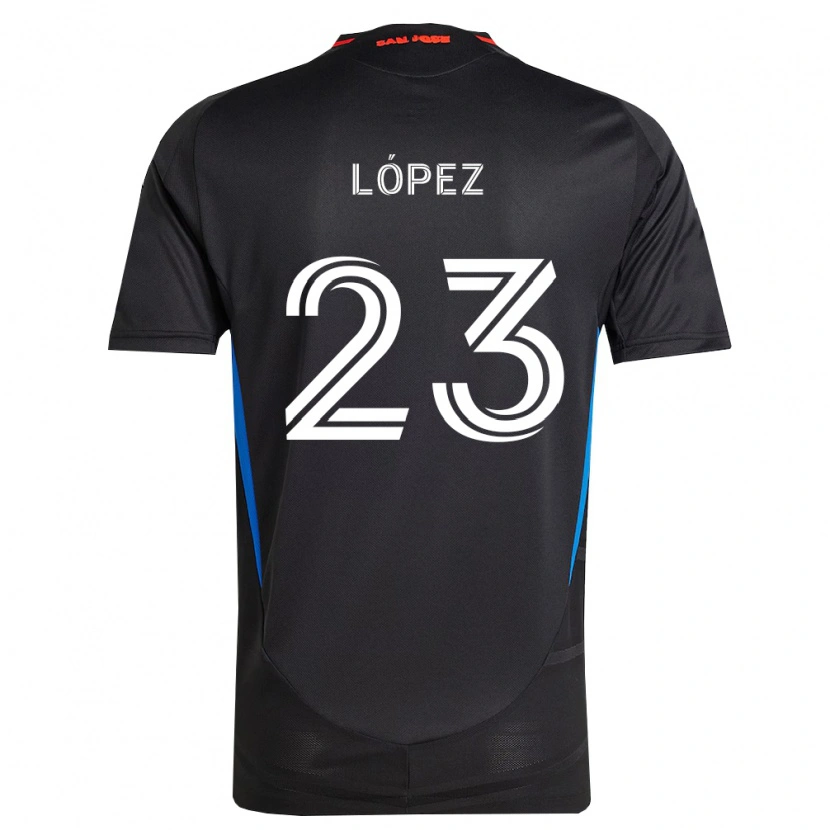 Danxenキッズエルナン・ロペス#23青白黒ホームシャツ2026/27ジャージーユニフォーム