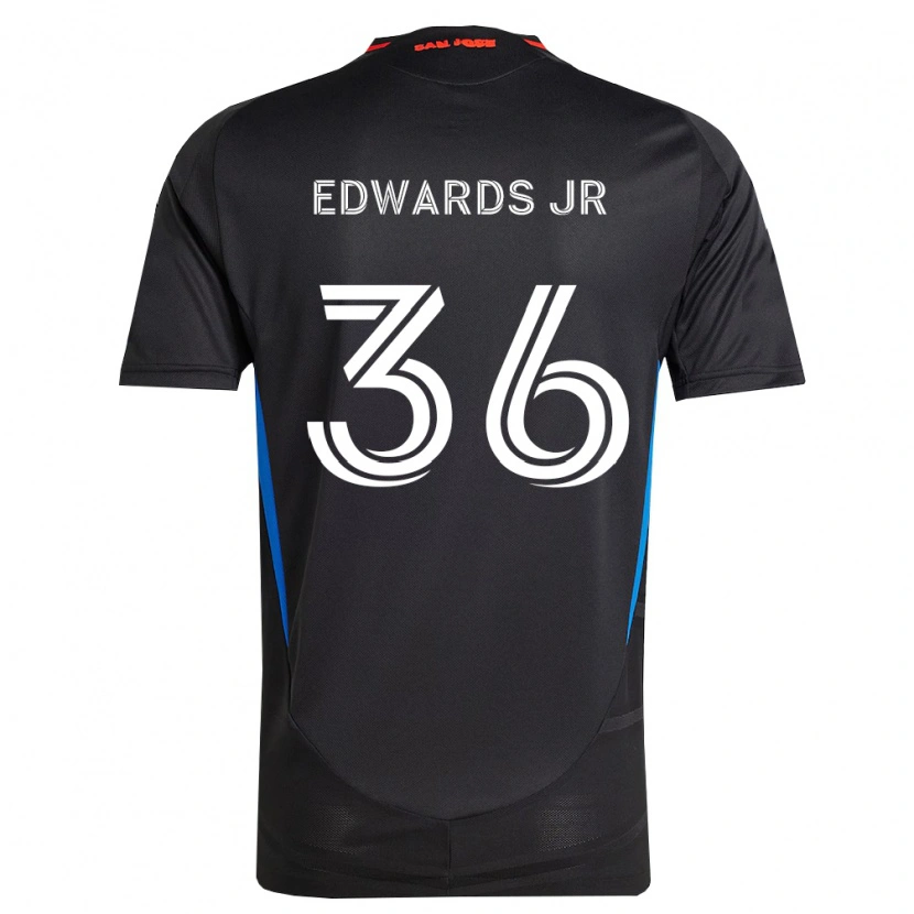 Danxenキッズアール・エドワーズ・ジュニア#36青白黒ホームシャツ2026/27ジャージーユニフォーム