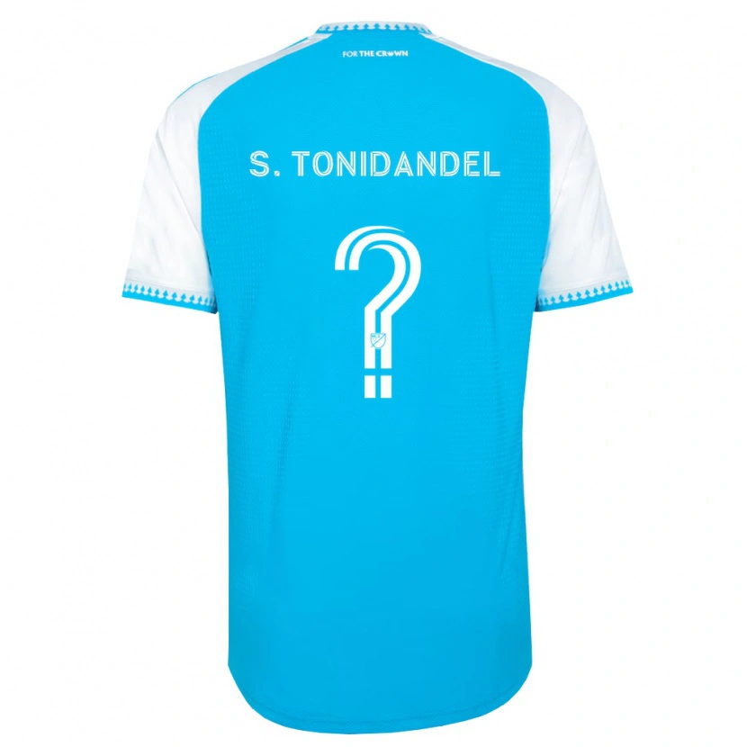 DanxenキッズSimon Tonidandel#0空色白黒ホームシャツ2026/27ジャージーユニフォーム