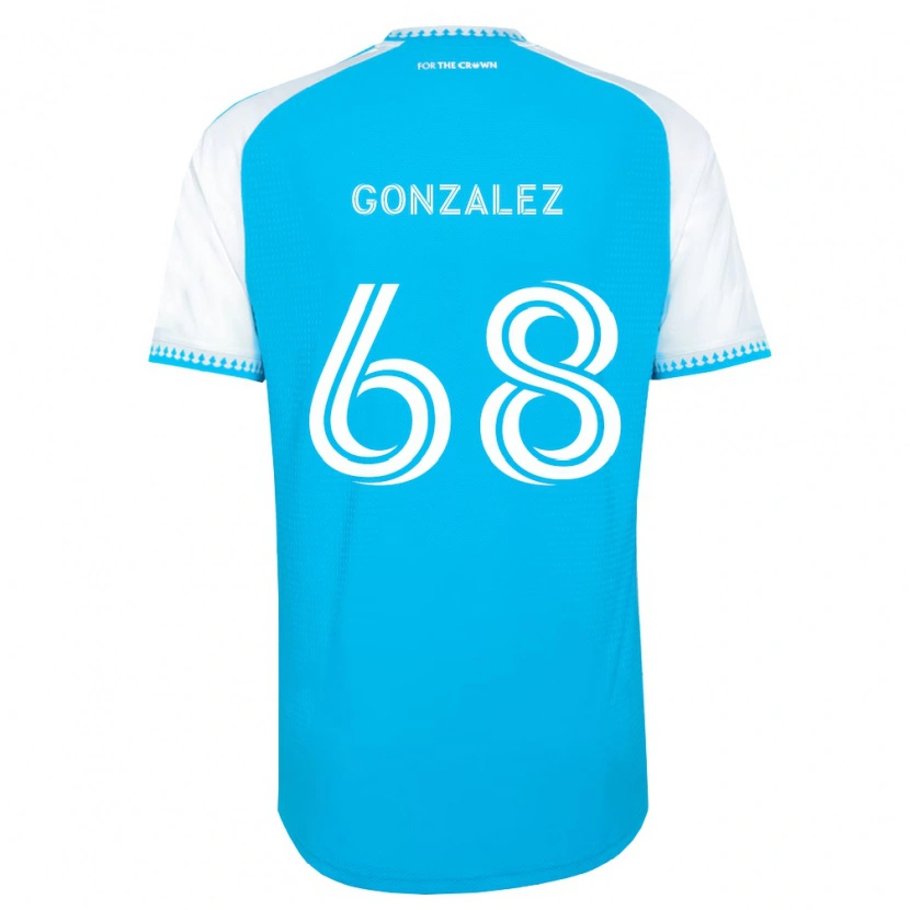 DanxenキッズCarlos Gonzalez#68空色白黒ホームシャツ2026/27ジャージーユニフォーム