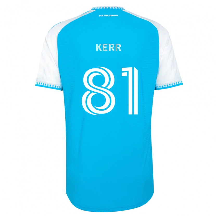 DanxenキッズKeegan Kerr#81空色白黒ホームシャツ2026/27ジャージーユニフォーム