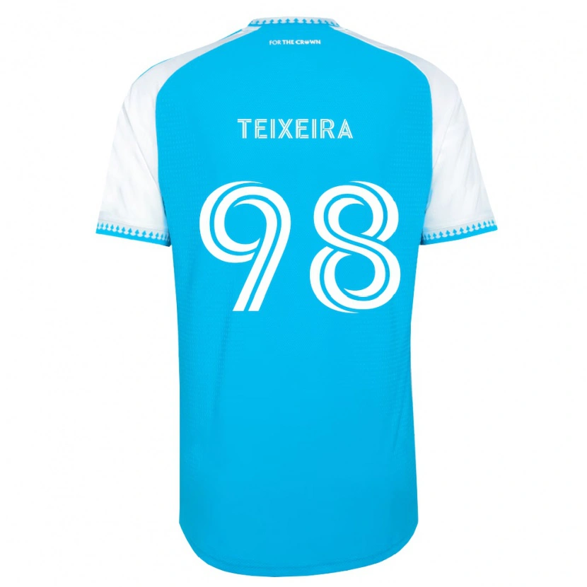 DanxenキッズNickolas Teixeira#98空色白黒ホームシャツ2026/27ジャージーユニフォーム