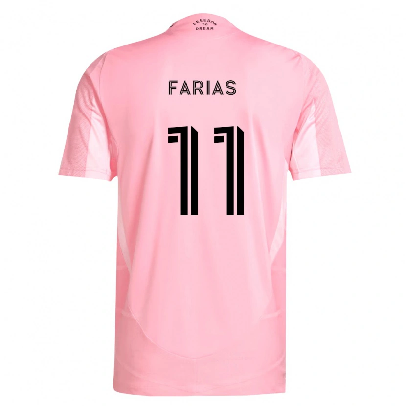 Danxenキッズファクンド・ファリアス#11ピンク黒ホームシャツ2026/27ジャージーユニフォーム