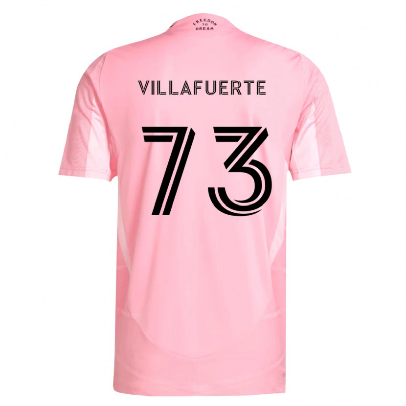 DanxenキッズKendry Villafuerte#73ピンク黒ホームシャツ2026/27ジャージーユニフォーム