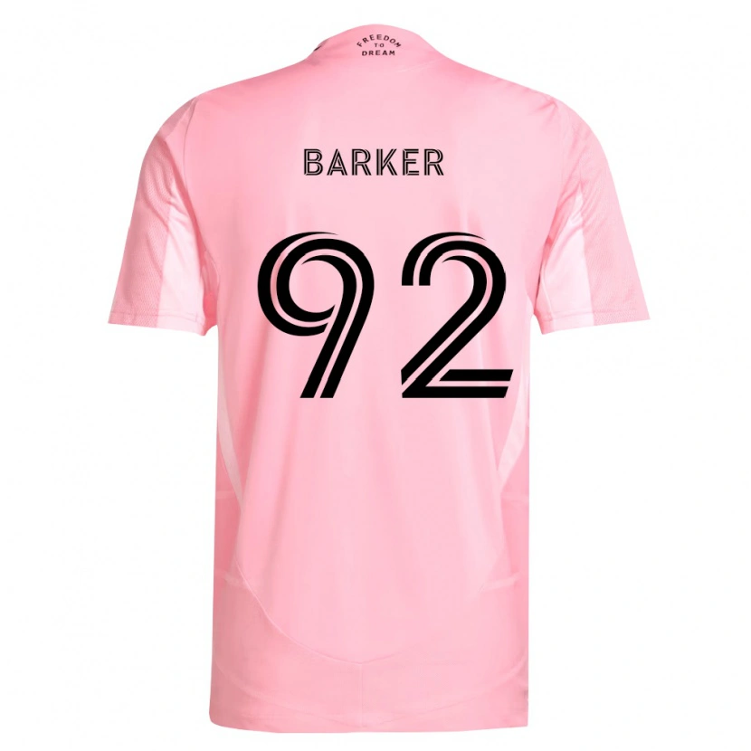 DanxenキッズLucas Barker#92ピンク黒ホームシャツ2026/27ジャージーユニフォーム