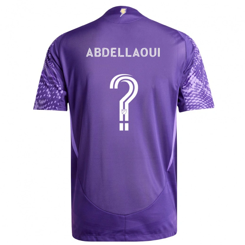 DanxenキッズNoham Abdellaoui#0紫白ホームシャツ2026/27ジャージーユニフォーム