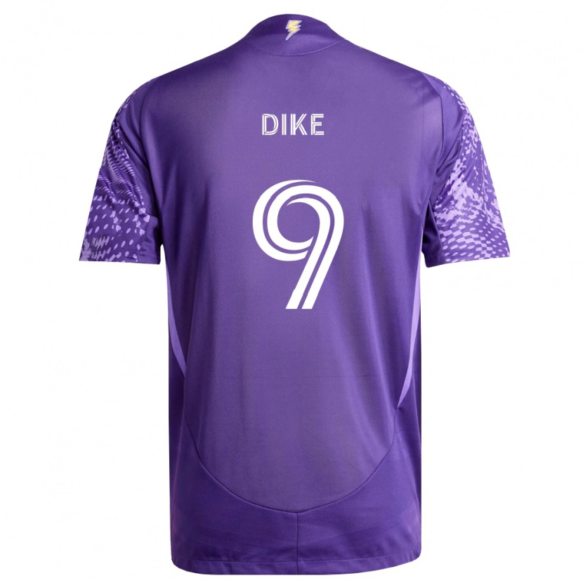 Danxenキッズダリル・ダイク#9紫白ホームシャツ2026/27ジャージーユニフォーム