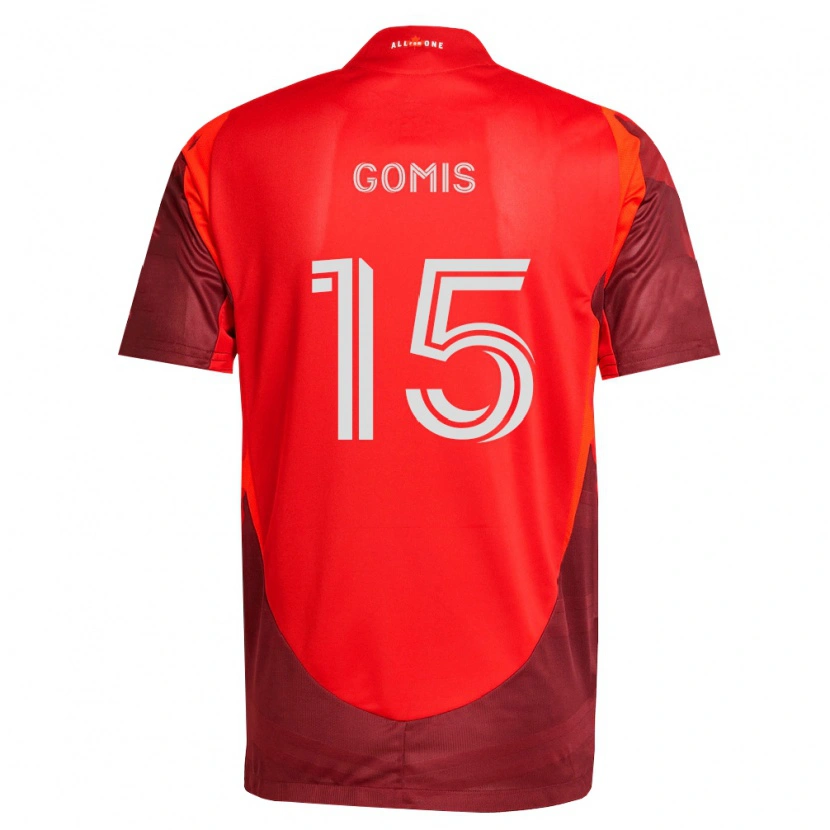 DanxenキッズNicksoen Gomis#15バーガンディ赤ホームシャツ2026/27ジャージーユニフォーム