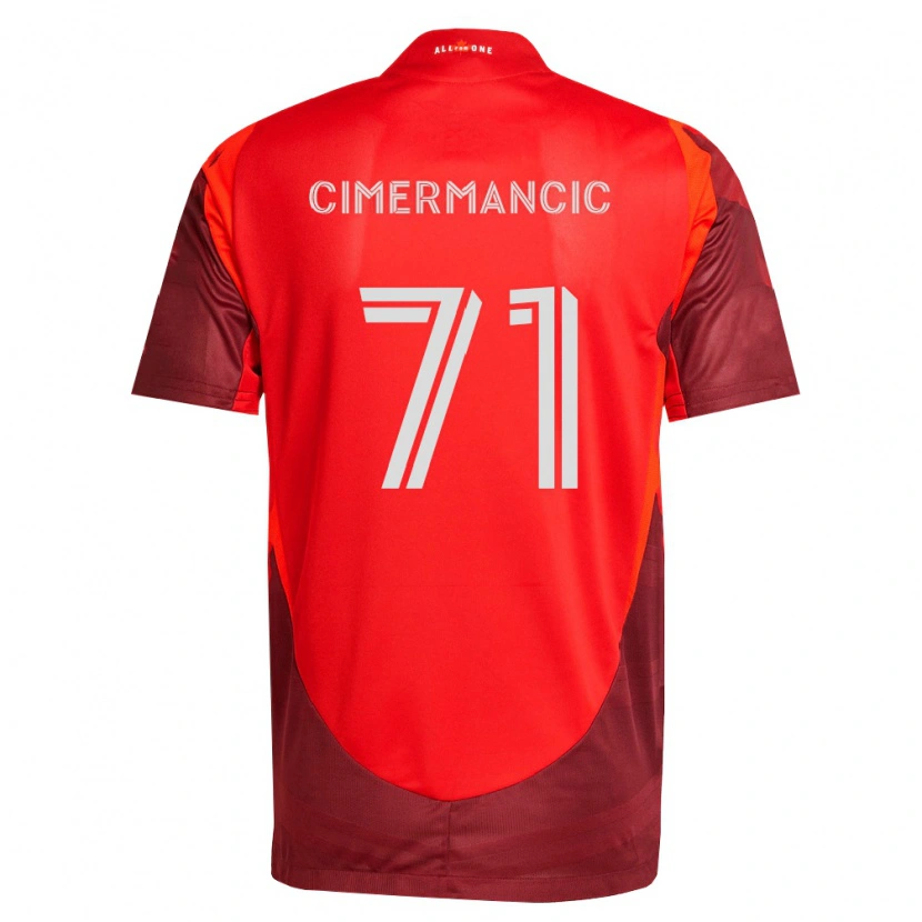 Danxenキッズマルクス・チメルマンチッチ#71バーガンディ赤ホームシャツ2026/27ジャージーユニフォーム