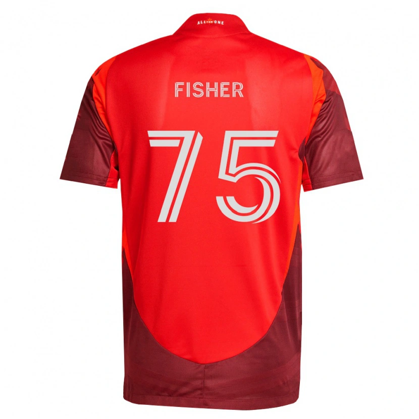 Danxenキッズリード・フィッシャー#75バーガンディ赤ホームシャツ2026/27ジャージーユニフォーム