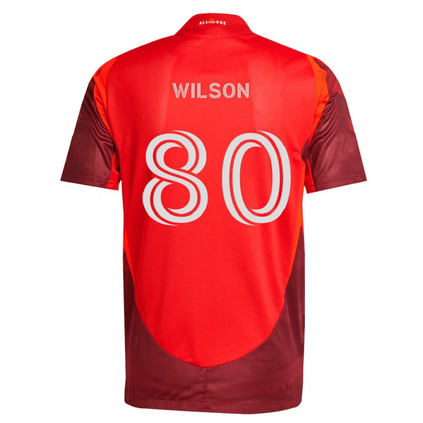 DanxenキッズShafique Wilson#80バーガンディ赤ホームシャツ2026/27ジャージーユニフォーム