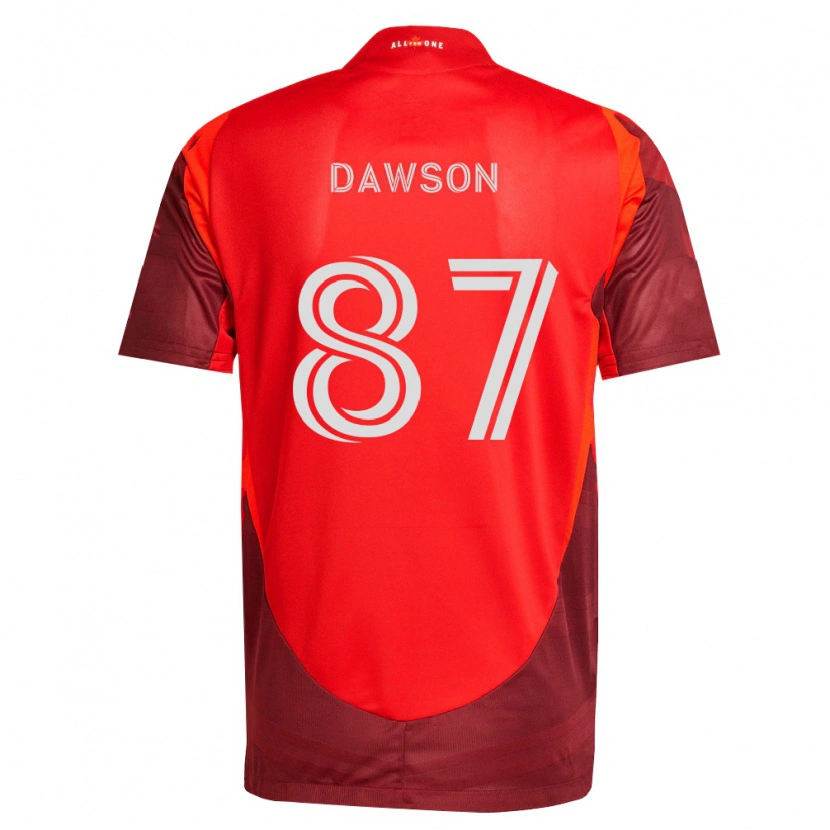 DanxenキッズLucas Dawson#87バーガンディ赤ホームシャツ2026/27ジャージーユニフォーム