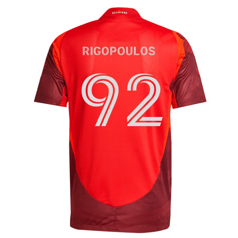 DanxenキッズTheo Rigopoulos#92バーガンディ赤ホームシャツ2026/27ジャージーユニフォーム