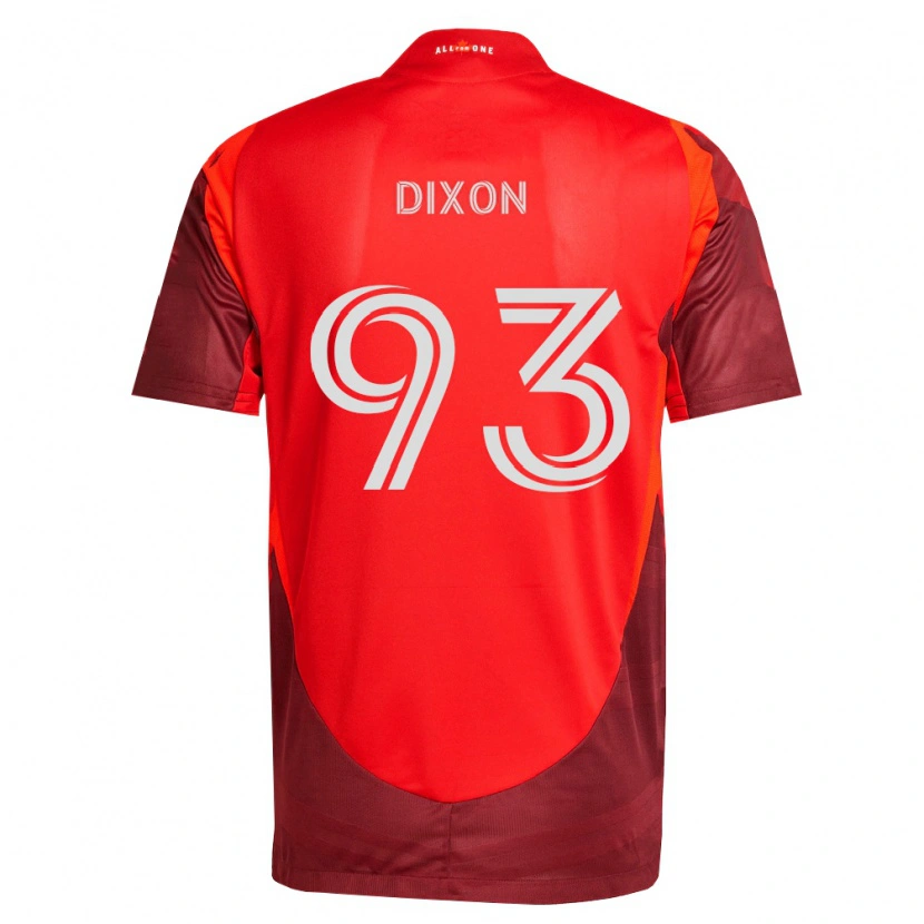 Danxenキッズダマー・ディクソン#93バーガンディ赤ホームシャツ2026/27ジャージーユニフォーム