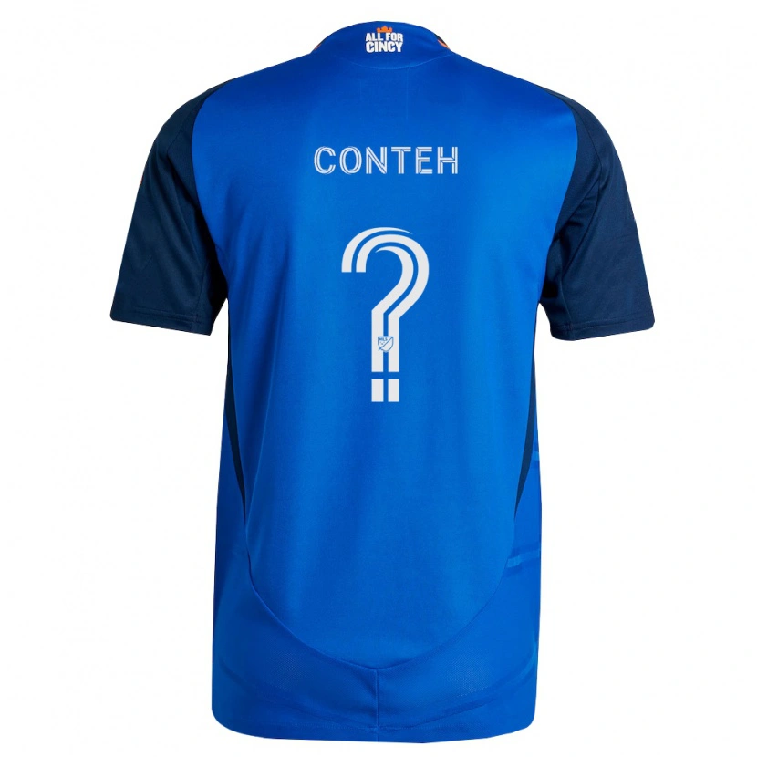 Danxenキッズハルーン・コンテ#0ロイヤルブルーオレンジホームシャツ2026/27ジャージーユニフォーム