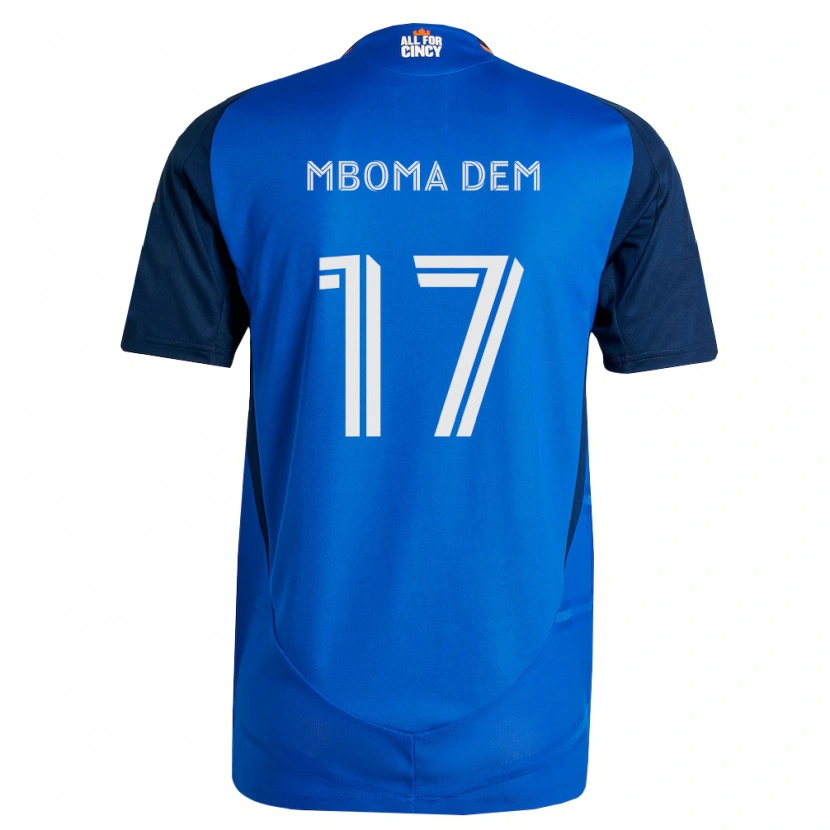 DanxenキッズKenji Mboma Dem#17ロイヤルブルーオレンジホームシャツ2026/27ジャージーユニフォーム