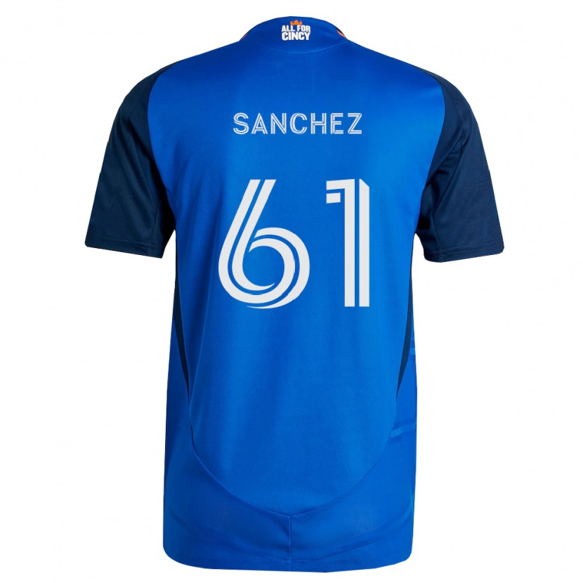DanxenキッズSantiago Sanchez#61ロイヤルブルーオレンジホームシャツ2026/27ジャージーユニフォーム