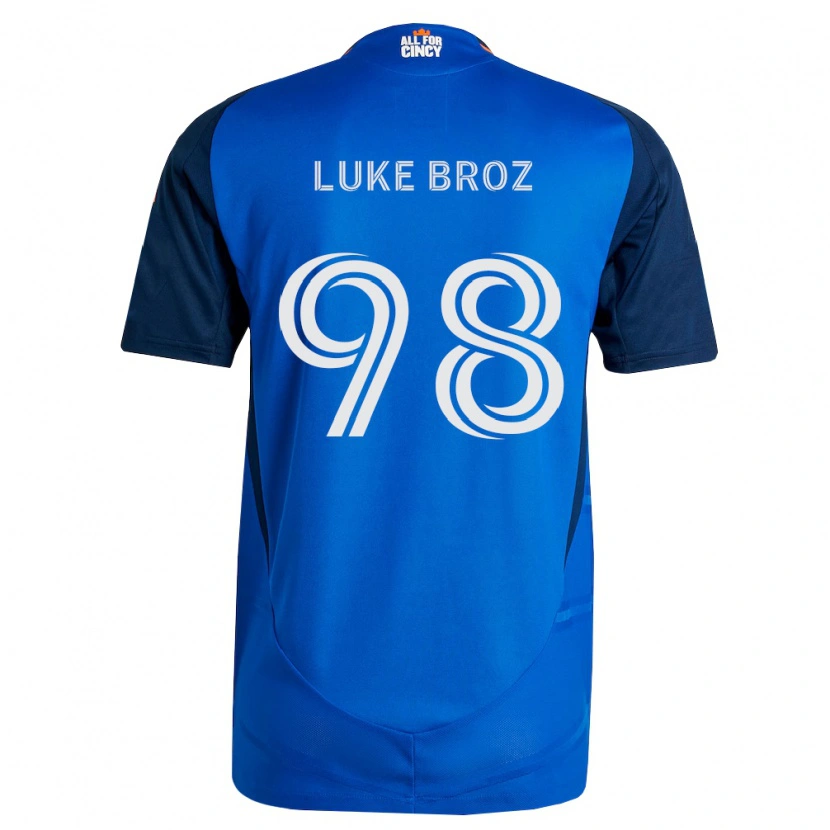 DanxenキッズLuke Broz#98ロイヤルブルーオレンジホームシャツ2026/27ジャージーユニフォーム