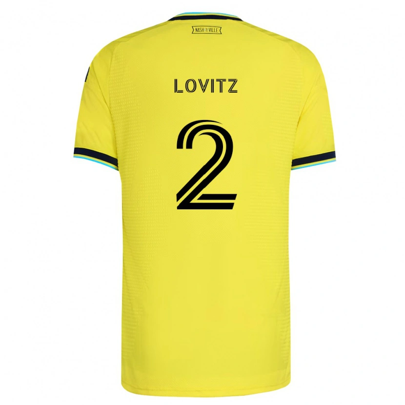 Danxenキッズダニエル・ロヴィッツ#2明るい黄紺ホームシャツ2026/27ジャージーユニフォーム