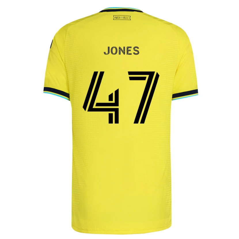 Danxenキッズアイザイア・ジョーンズ#47明るい黄紺ホームシャツ2026/27ジャージーユニフォーム