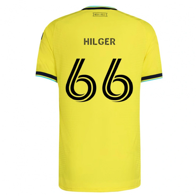 DanxenキッズBrooks Hilger#66明るい黄紺ホームシャツ2026/27ジャージーユニフォーム