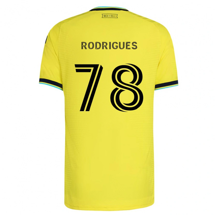 DanxenキッズGiuliano Rodrigues#78明るい黄紺ホームシャツ2026/27ジャージーユニフォーム