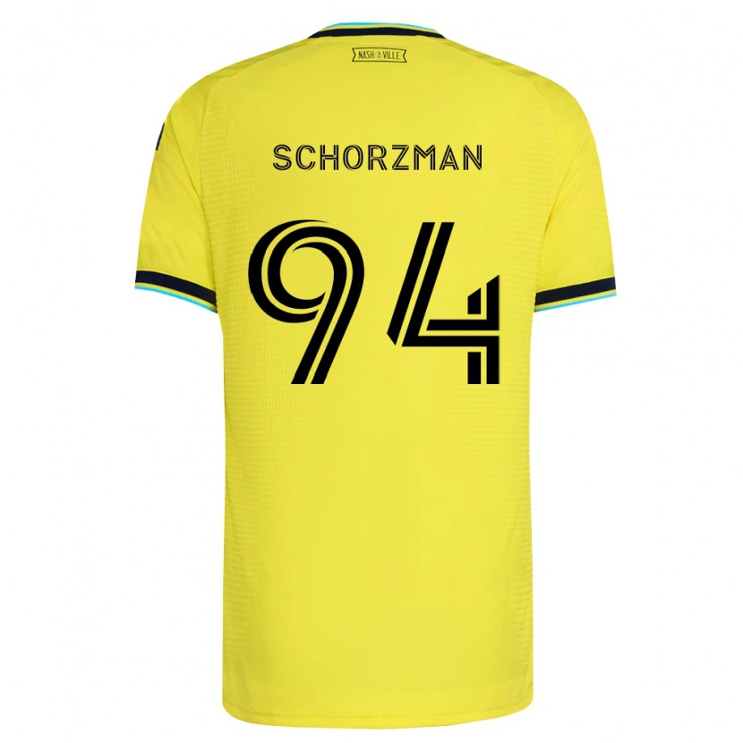 DanxenキッズEamon Schorzman#94明るい黄紺ホームシャツ2026/27ジャージーユニフォーム