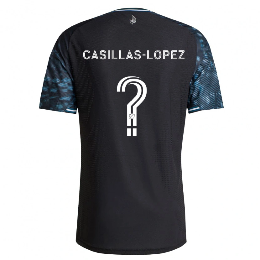 DanxenキッズCarlos Casillas-Lopez#0黒白ホームシャツ2026/27ジャージーユニフォーム