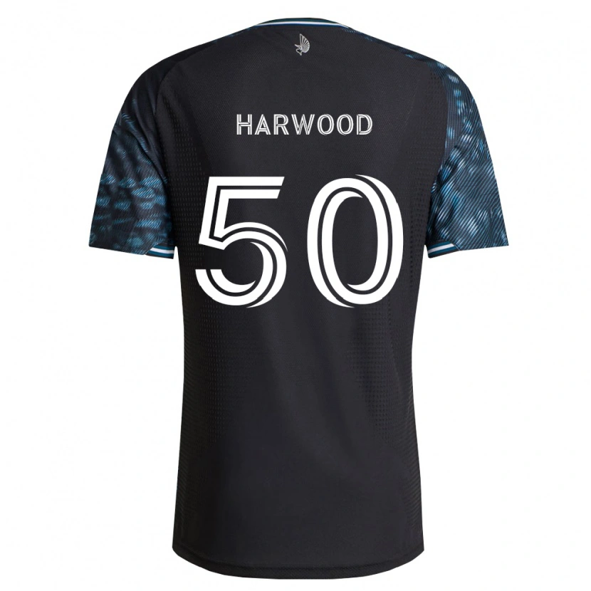 DanxenキッズMax Harwood#50黒白ホームシャツ2026/27ジャージーユニフォーム