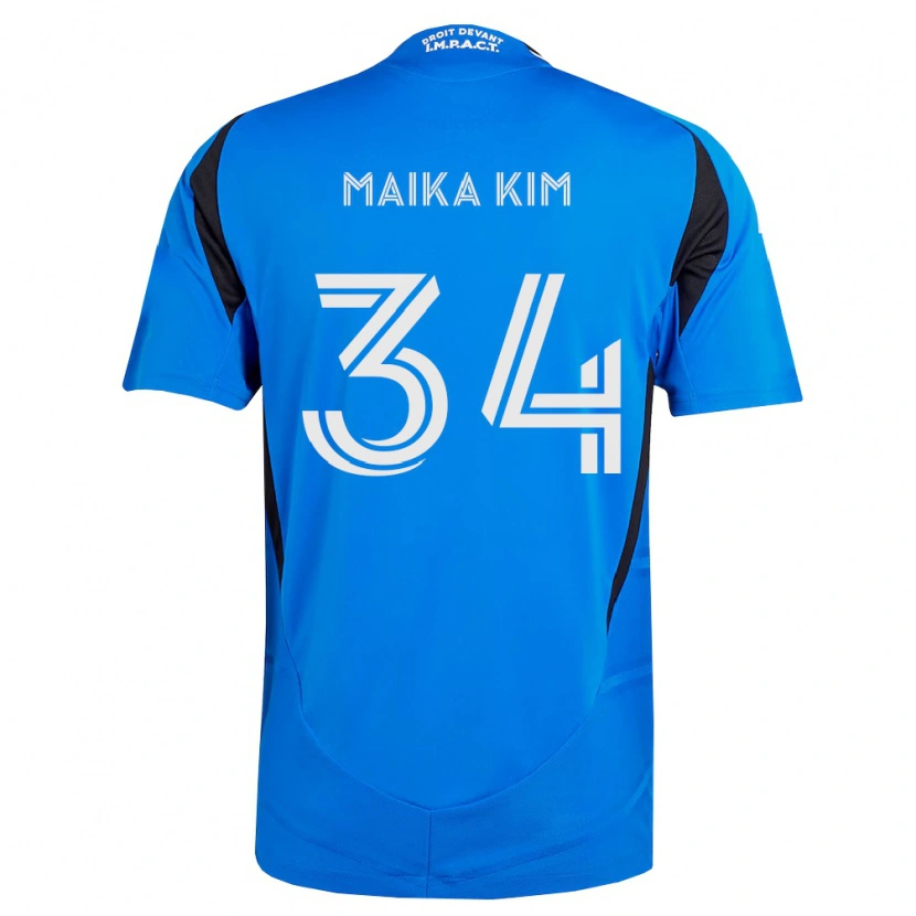 DanxenキッズGuerrier Maika Kim#34青白黒ホームシャツ2026/27ジャージーユニフォーム