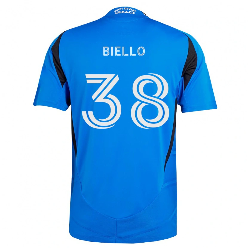 DanxenキッズAlessandro Biello#38青白黒ホームシャツ2026/27ジャージーユニフォーム