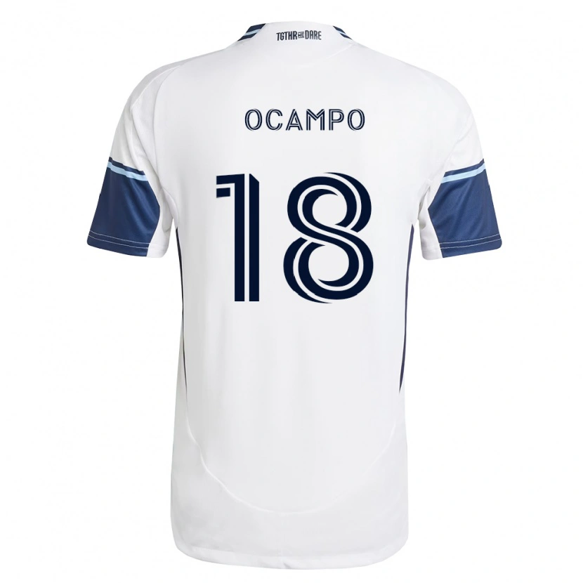 DanxenキッズÉdier Ocampo#18白ロイヤルブルーホームシャツ2026/27ジャージーユニフォーム
